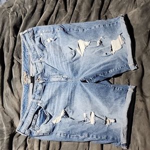 Distressed Bermuda Shorts